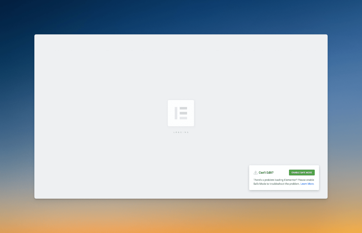 Solusi elementor loading terus